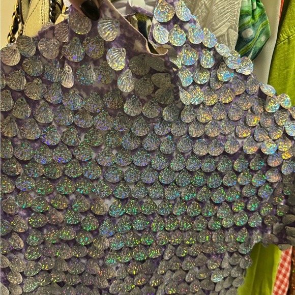 Mew Mews Berkely Short Sleeve Sequin Mini Dress In Multi - Picture 8 of 10